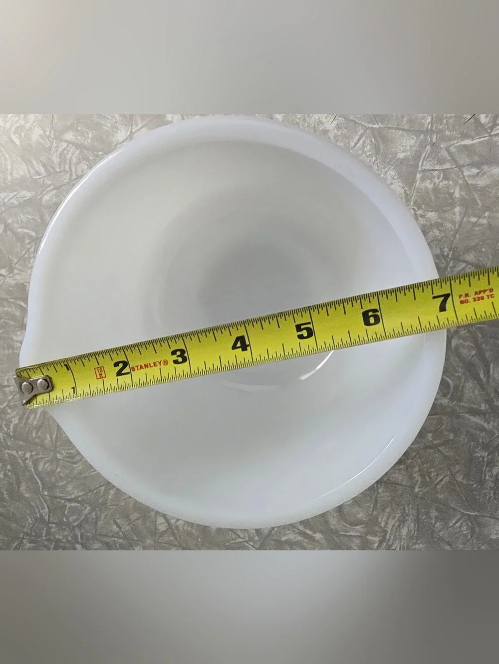 Vintage Glasbake Sunbeam Milk Glass Mixing Bowl
